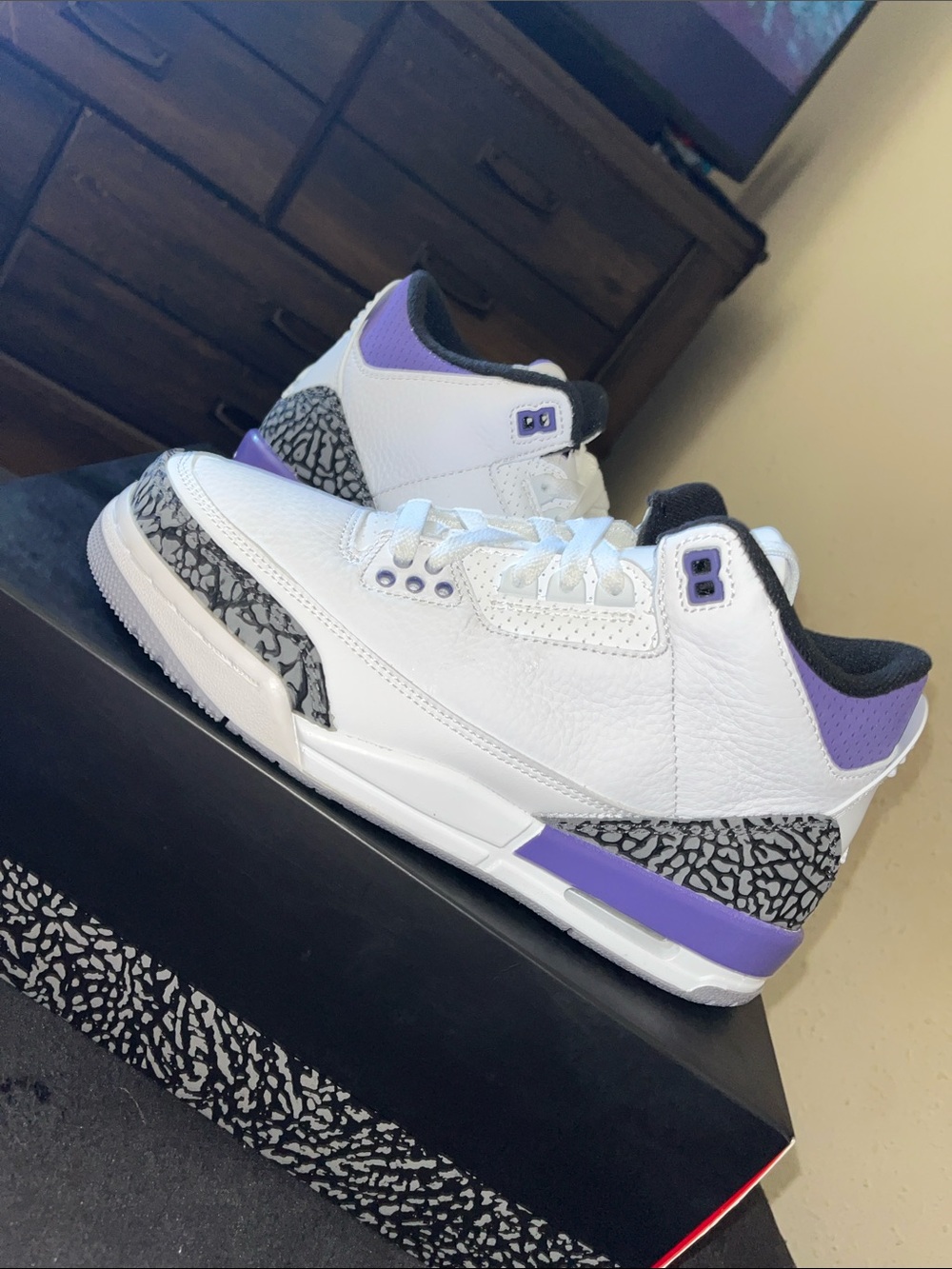 Jordan GS White Retro 3 sneakers